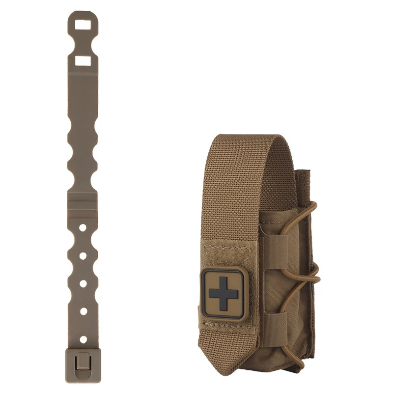 Bolsa táctica de torniquete Molle para exteriores, cubierta abatible Universal, bolsa de almacenamiento de torniquete, herramienta de tiro de caza, bolsa Molle elástica - imagen 5