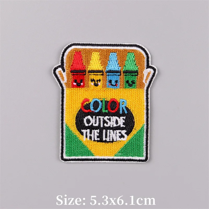 Lindos parches bordados para ropa, parche termoadhesivo para taza de café, parche para planchar con letras, apliques de grifo de memoria Fusible - imagen 5