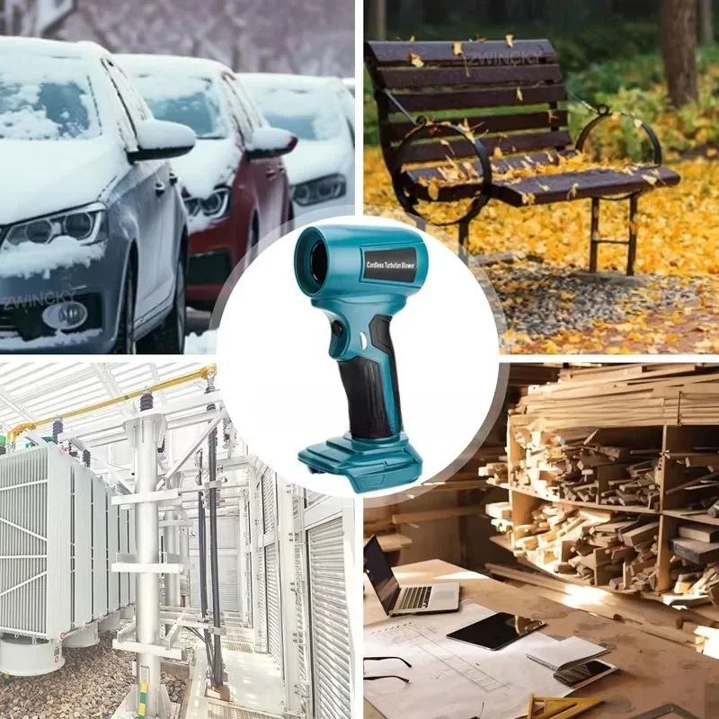 Para Makita/Bosch/Dewalt/Milwaukee/Ryobi18-20V batería de iones de litio ajustable, boquilla libre, ventilador portátil Jet Turbo Blowe - imagen 5