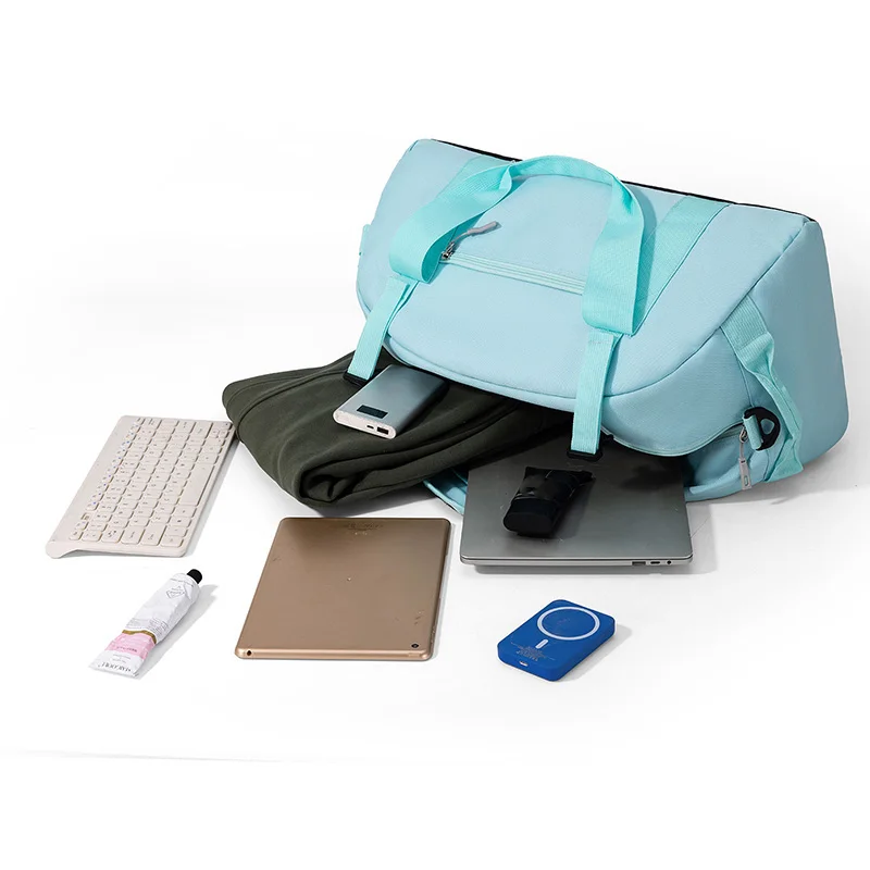 Bolso de mano deportivo seco y húmedo para Yoga, bolsa de almacenamiento de equipaje para viaje de negocios, para acampar al aire libre, senderismo, bandolera, universidad, portátil, libros - imagen 5