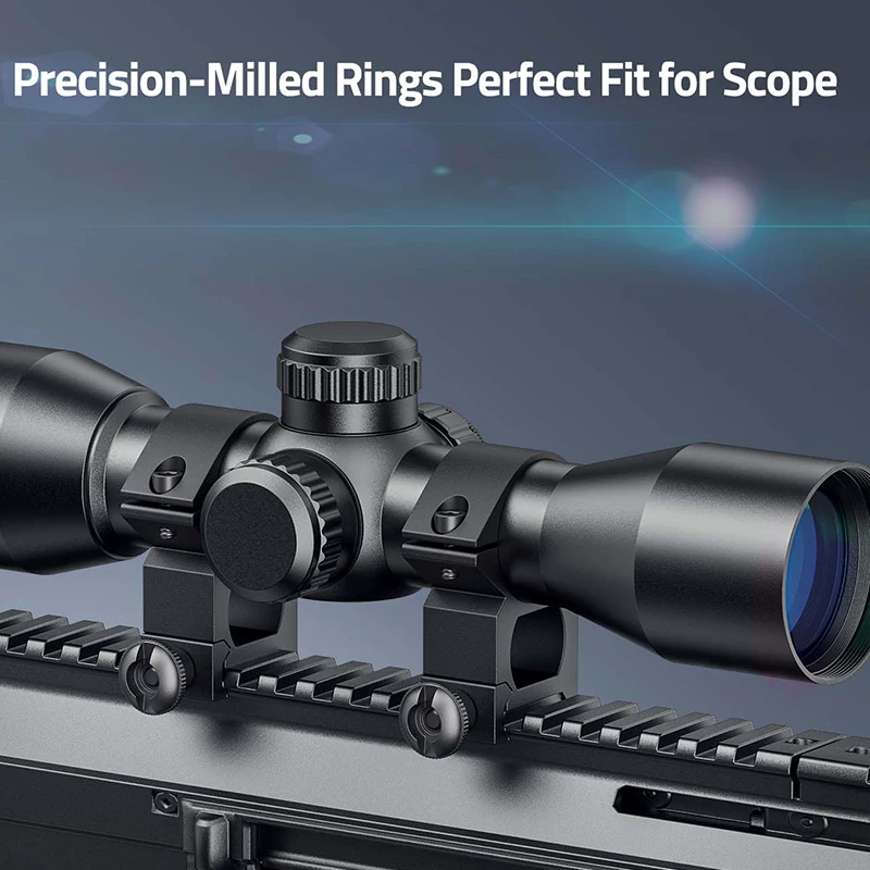 Monturas de alcance de caza MidTen para Picatinny 11mm 20mm adaptador de riel tubo óptico diámetro 24,5mm 30mm Base de linterna de soporte medio ancho - imagen 5