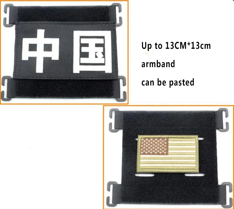 Parche de chaleco táctico, Panel adaptador Molle, cinta convertidora de gancho y bucle para parches de identificación de enganche, parche portador de placa de insignia DIY - imagen 4