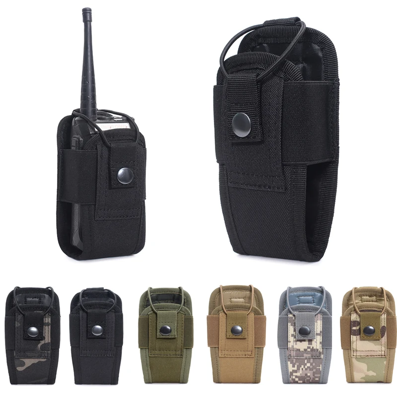 Bolsa de accesorios militar táctica, bolsa de Radio portátil para caza al aire libre, bolsa de Walkie Talkie de Radio Molle de nailon 600D