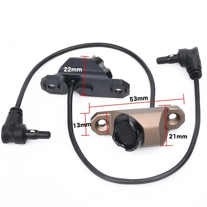 WADSN-interruptor de presión de botón táctico de unión única, grúa de 2,5mm y 3,5mm, nuevo enchufe SF, compatible con M-LOK Keymod, 20mm, accesorios de riel Picatinny - imagen 2