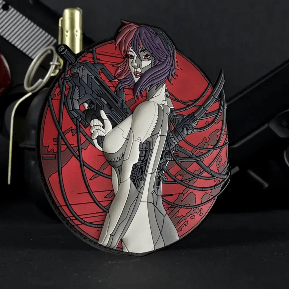 Parche táctico de moral de diosa alfa, emblema de gancho y bucle de PVC, insignia militar, brazalete de combate, pegatinas para mochila - imagen 2