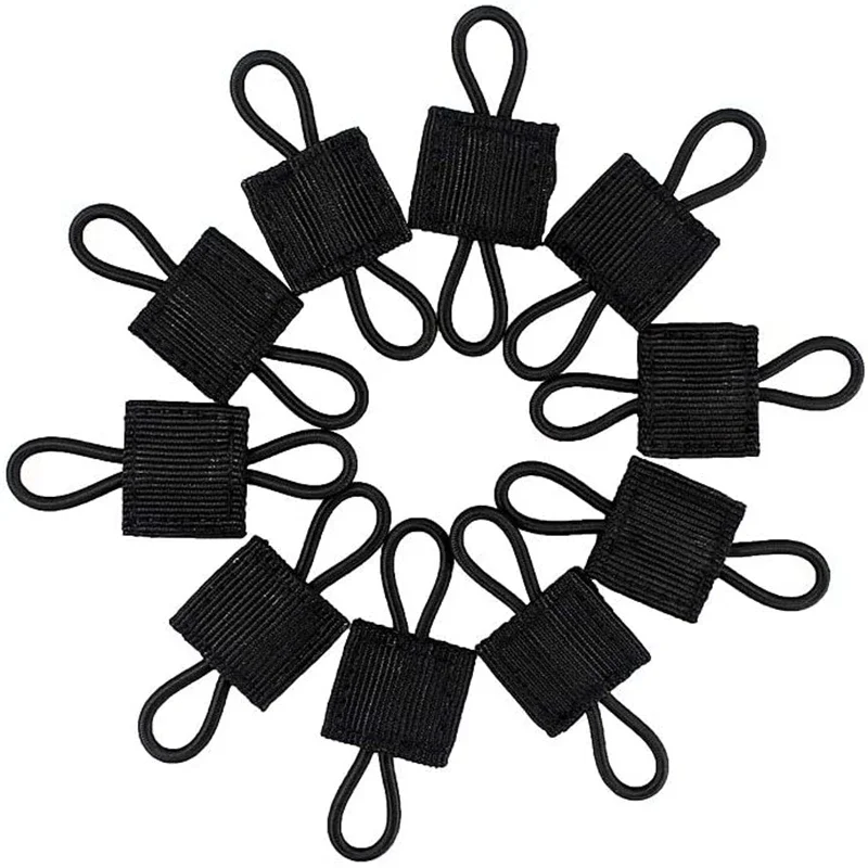 Retenedor táctico PTT, cinta elástica Molle, retenedor de hebilla para antena, palo, tubería, cuerda elástica, hebilla, equipo de caza, 10 piezas - imagen 3