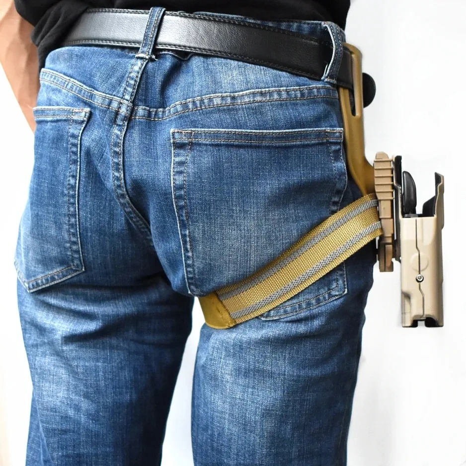 Correa táctica para muslo de 1,5 ", correa para pierna con hebilla de liberación rápida, correa antideslizante para pierna Airsoft, accesorios para funda de cinturón