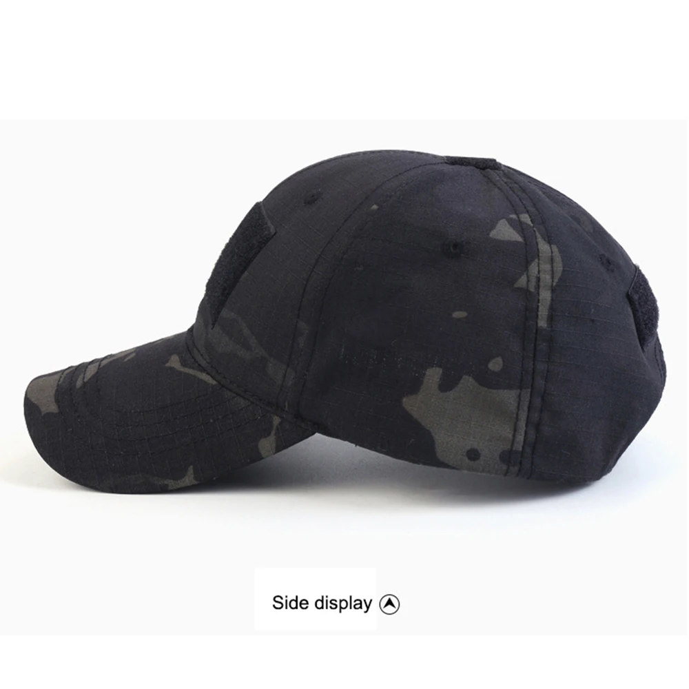 Gorra táctica camuflaje ajustable con visera plana para airsoft