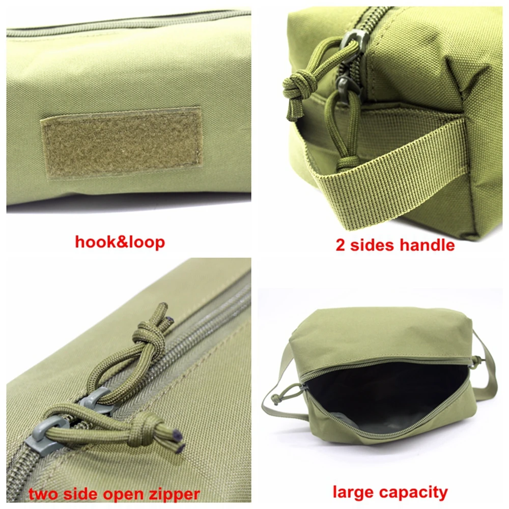 Bolsa de munición táctica, bolsa de transporte de munición espacial interior desmontable, gancho y bucle, bolsa de transporte Ammos para pistola, Rifle, escopeta - imagen 3