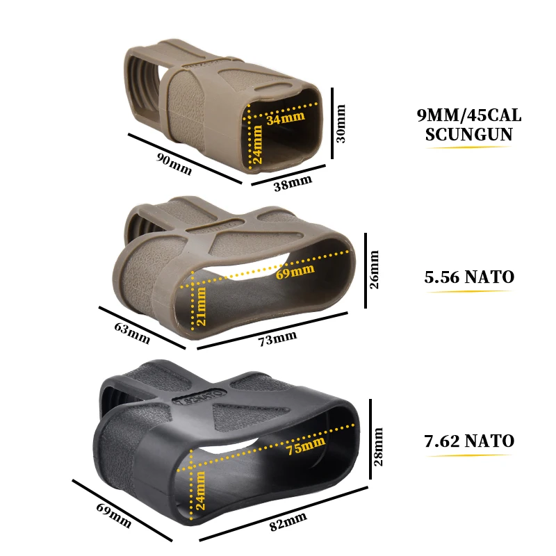 WADSN, 5,56 táctico AK, jaula de goma, cargador para M4 M14 M16, funda protectora rápida Mag, accesorios para revistas de caza - imagen 5