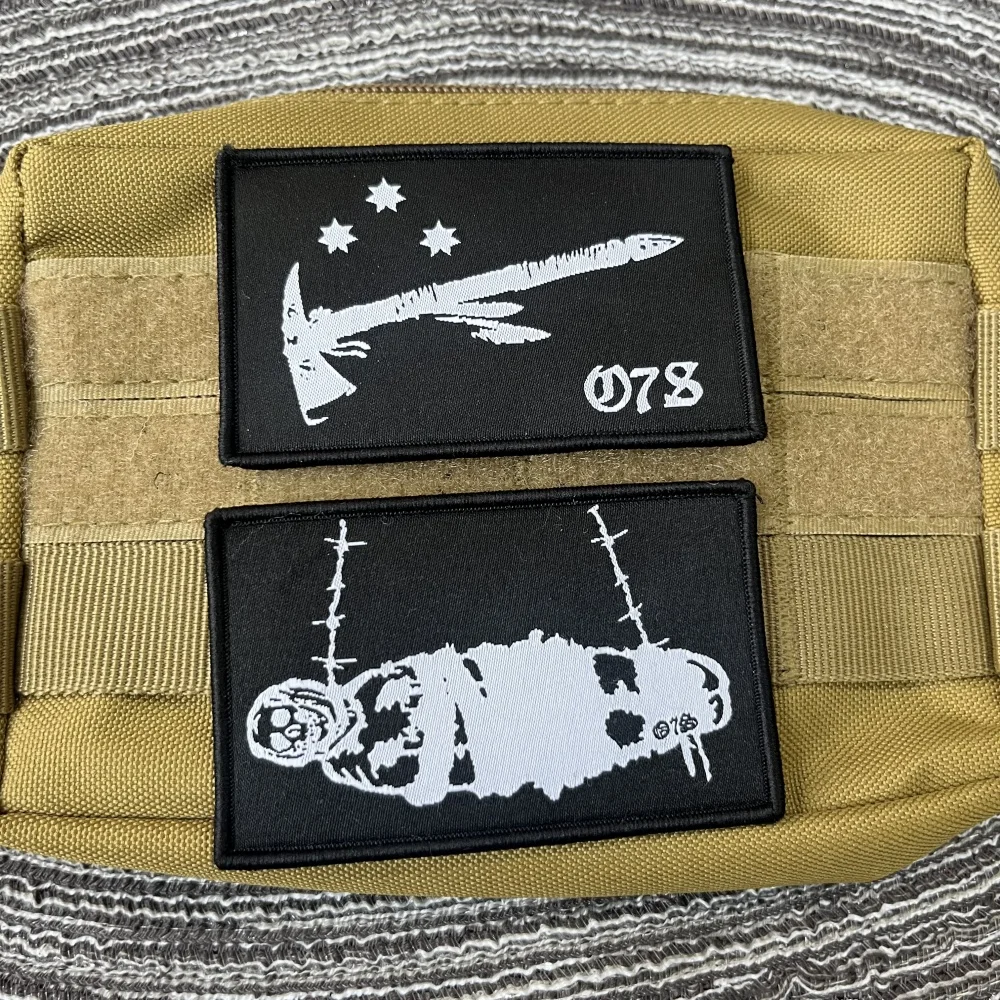 One7sixno-Parches de tela Symphony Mark para ropa, parche táctico de gancho y bucle para mochila, Accesorio militar, pegatinas en línea INS - imagen 3