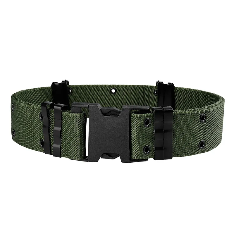 Cinturones tácticos de nailon con hebilla automática, cinturón ajustable para adiestramiento de caza al aire libre, soporte de cintura - imagen 4