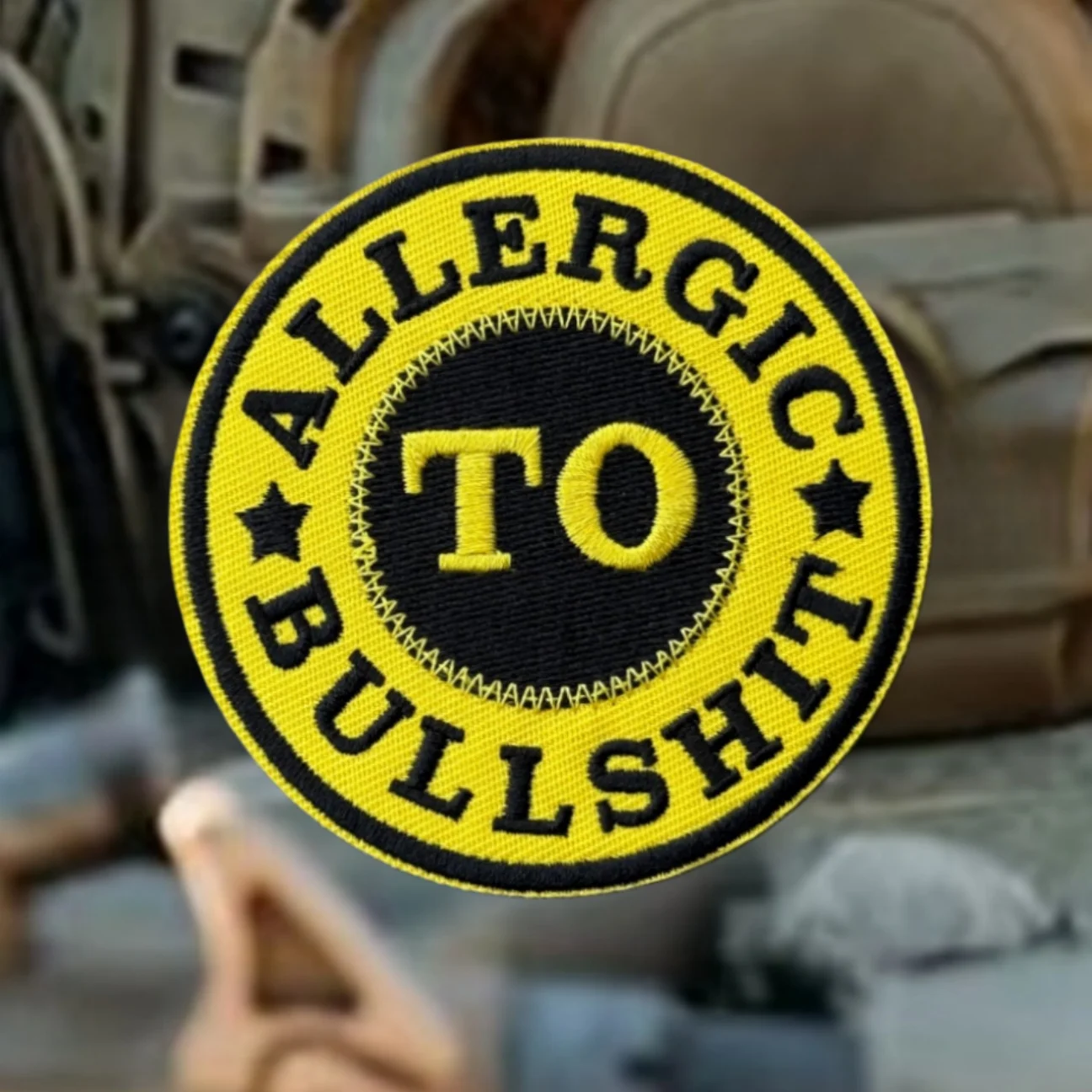 Parches de insignia de moral con apliques de gancho bordados alérgicos para BULLSHIT para ropa, pegatina de mochila personalizada militar táctica - imagen 3