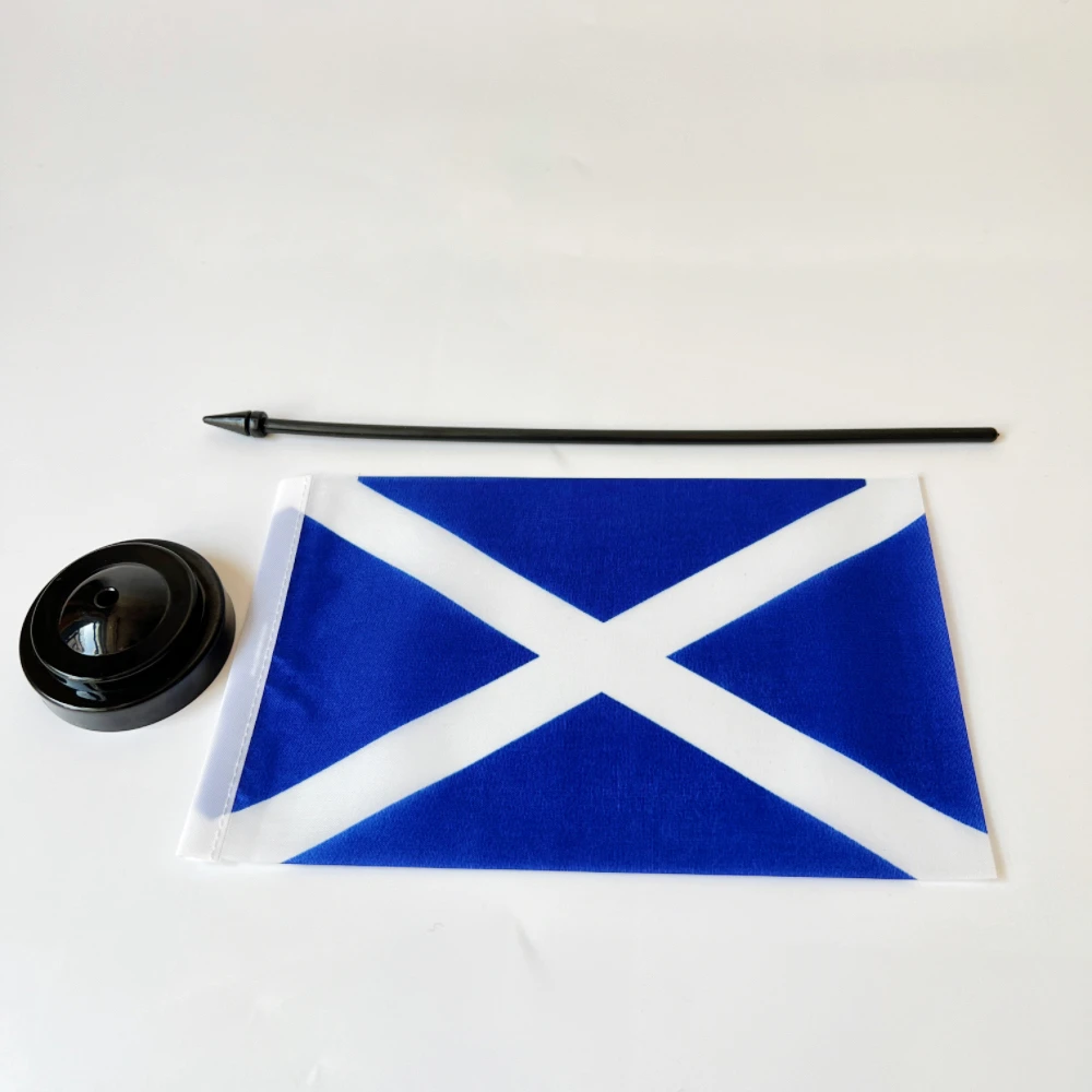 Bandera de escritorio de oficina de 14x21cm, bandera de Escocia de poliéster, bandera nacional de Escocia, pancarta de país, adornos de escritorio, banderas - imagen 4