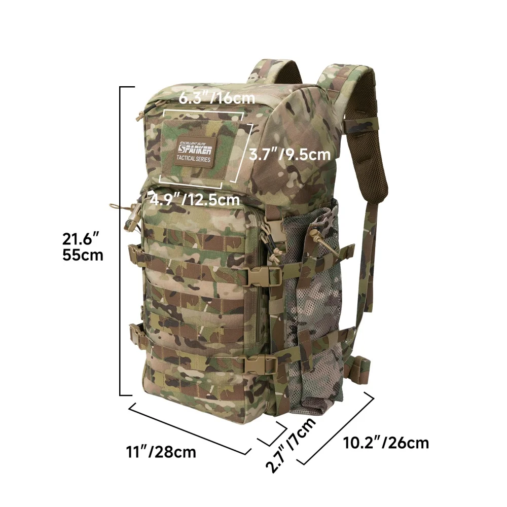 Mochila táctica para senderismo al aire libre, mochila deportiva de nailon 500D, mochilas de viaje para acampar, bolsa EDC multifunción con portabotellas - imagen 2