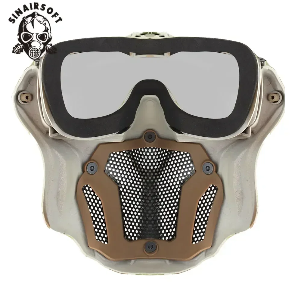 Máscara Airsoft, gafas desmontables con ventilador antiniebla, máscara protectora táctica de Paintball, máscara facial completa, gafas CS de tiro - imagen 3