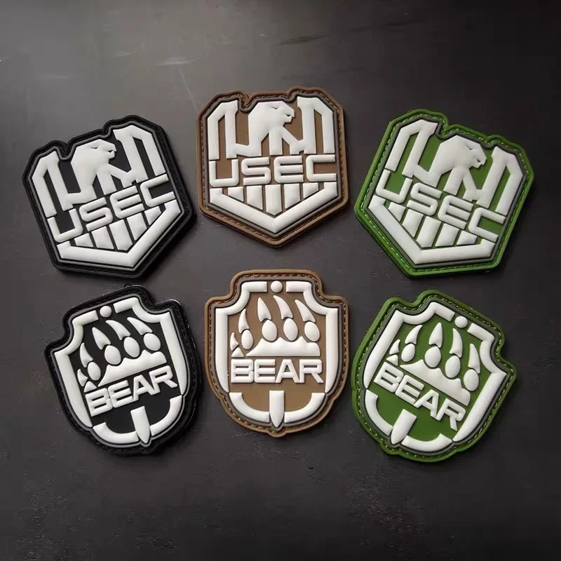 Parches de garra de oso de PVC 3D, insignia de garra de oso USEC, gancho y bucle de Escape de Tarkov, brazalete para ropa, emblema de goma, decoración de mochilas - imagen 2