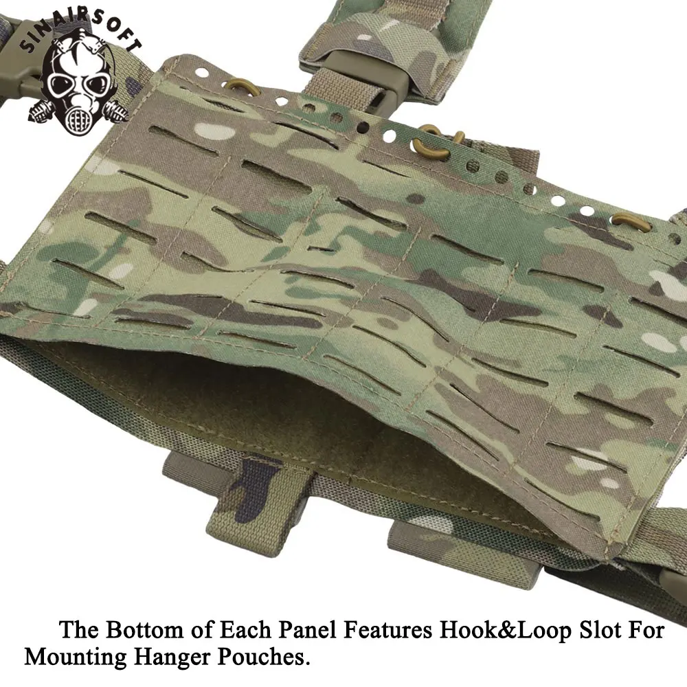 Aparejo de pecho táctico alfa 34, chasis dividido, arnés en H, corte láser MOLLE 556 762, pistola, Rifle, bolsa para revistas, caza, Airsoft, estilo SS - imagen 4