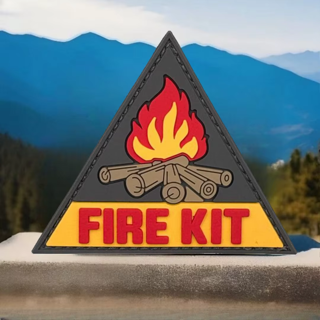 Parche táctico PVC fuego – Gancho y bucle para mochila y uniforme - imagen 3
