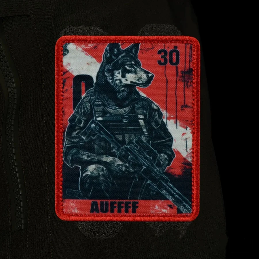 Parche táctico de animales con estampado de oso tigre, insignia de moral, cierre de gancho y bucle, brazalete militar para perro, gato, topo, pegatinas para mochila - imagen 4