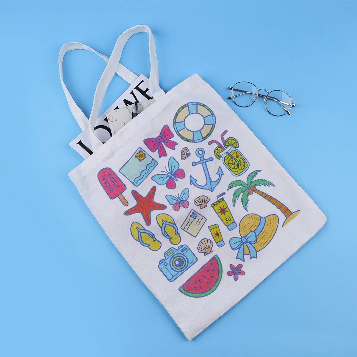 Bolso de lona para playa, bolso de mano plegable, organizador de almacenamiento portátil, bolso de compras para mujer, bolso de hombro de colegio