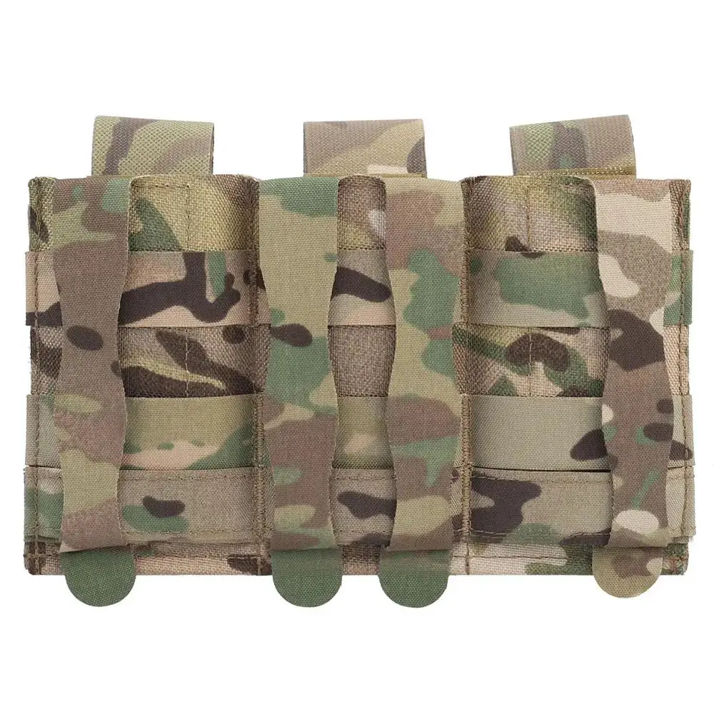 Bolsa para revistas 5,56 7,62, chaleco táctico elástico de liberación rápida, bolsa Triple Mag con solapa, Panel frontal, equipo MOLLE de caza Airsoft - imagen 5