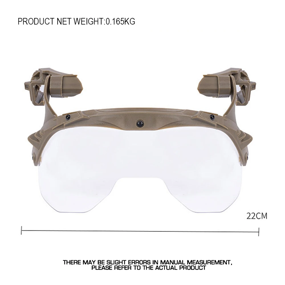 Casco táctico Wendy 3,0, gafas plegables para caza al aire libre, tiro, casco Airsoft, gafas de protección con montaje en riel, equipo de ciclismo - imagen 2