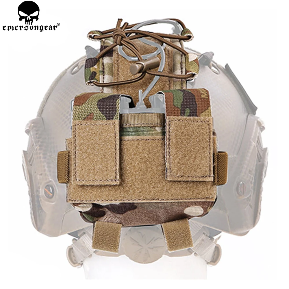EMERSONGEAR MK2 funda de batería para casco bolsa táctica para casco accesorios de caza bolsa de noche bolsa para casco Multi-camo negro EM9399 - imagen 2