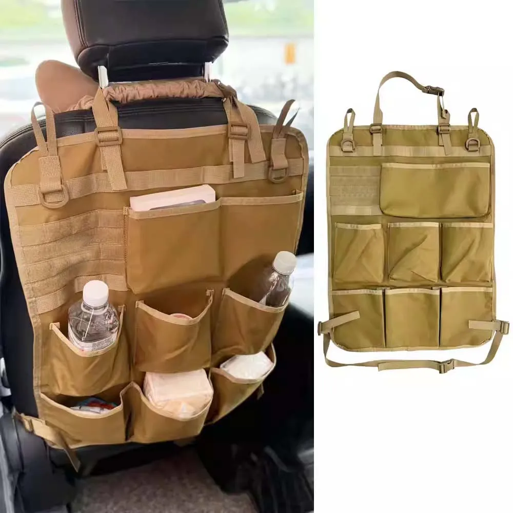 Bolsa colgante para coche con múltiples bolsillos para exteriores, táctica de camuflaje, bolsa colgante de almacenamiento para respaldo de asiento multifuncional, bolsa colgante para acampar - imagen 3