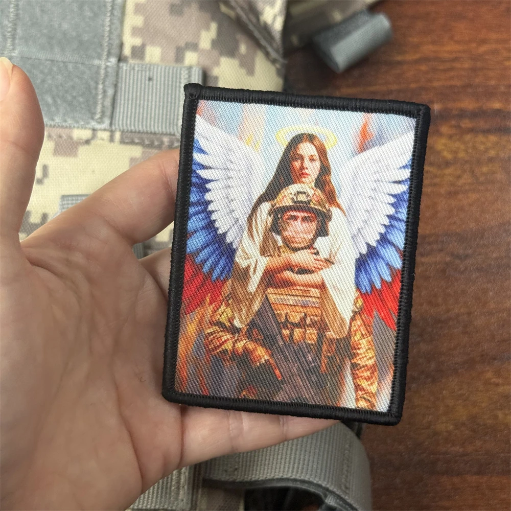 Parche Chevron de ala de Ángel, insignia de moral táctica, parches de gancho y bucle impresos para ropa, pegatina de equipo militar - imagen 4