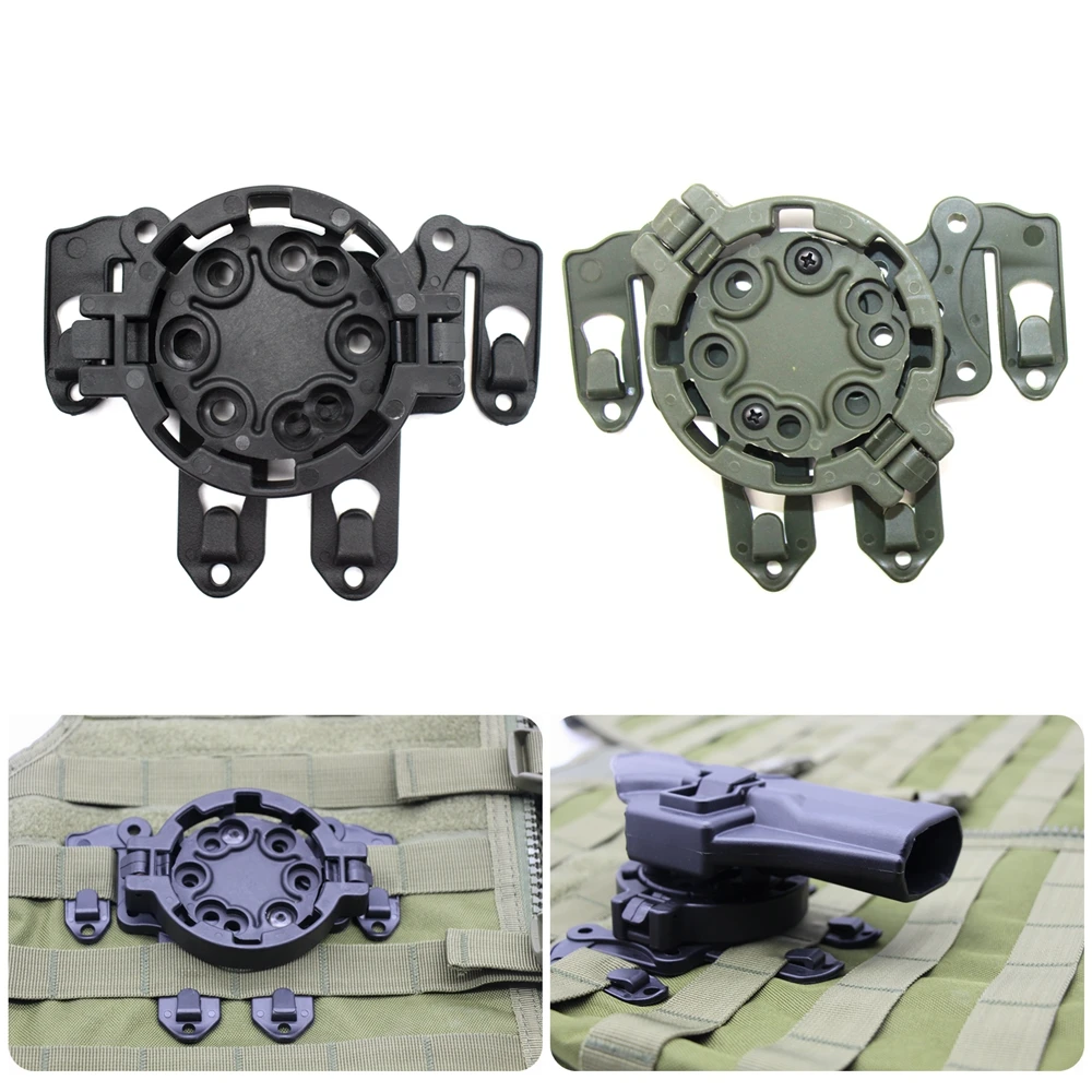 Funda para pistola de caza Molle, Kit de desconexión rápida, ángulos de 360 grados, funda de plataforma, chaleco adaptador para G 17 19 22 23/Beretta M9 - imagen 2