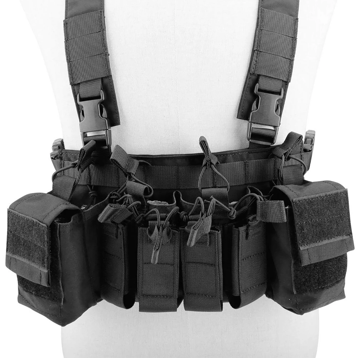 Chaleco táctico militar multiusos ajustable, paquete cuádruple de 9mm, alta calidad, 5,56 - imagen 4