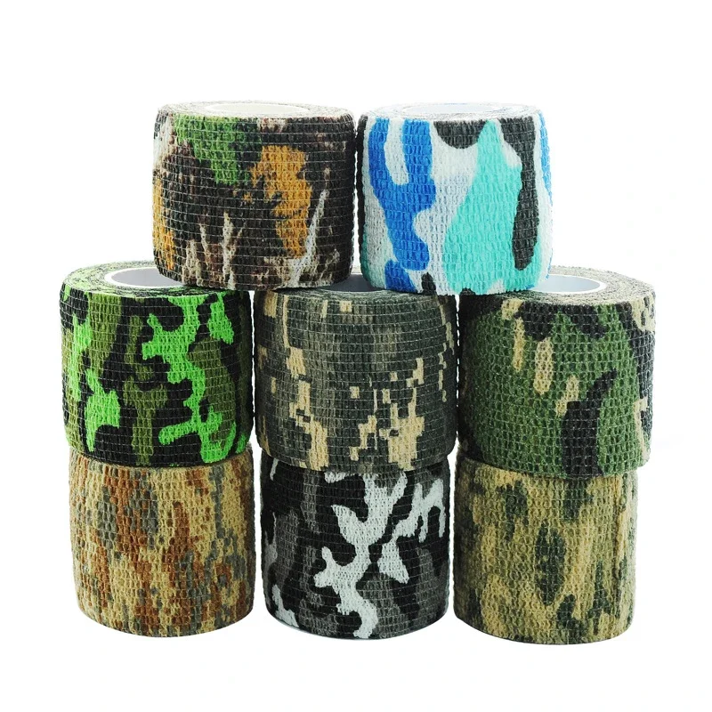 Cinta elástica de camuflaje del ejército de caza, duradera, desechable, impermeable, no tejida, vendaje para heridas en la muñeca, soporte deportivo, envoltura para tatuaje - imagen 3