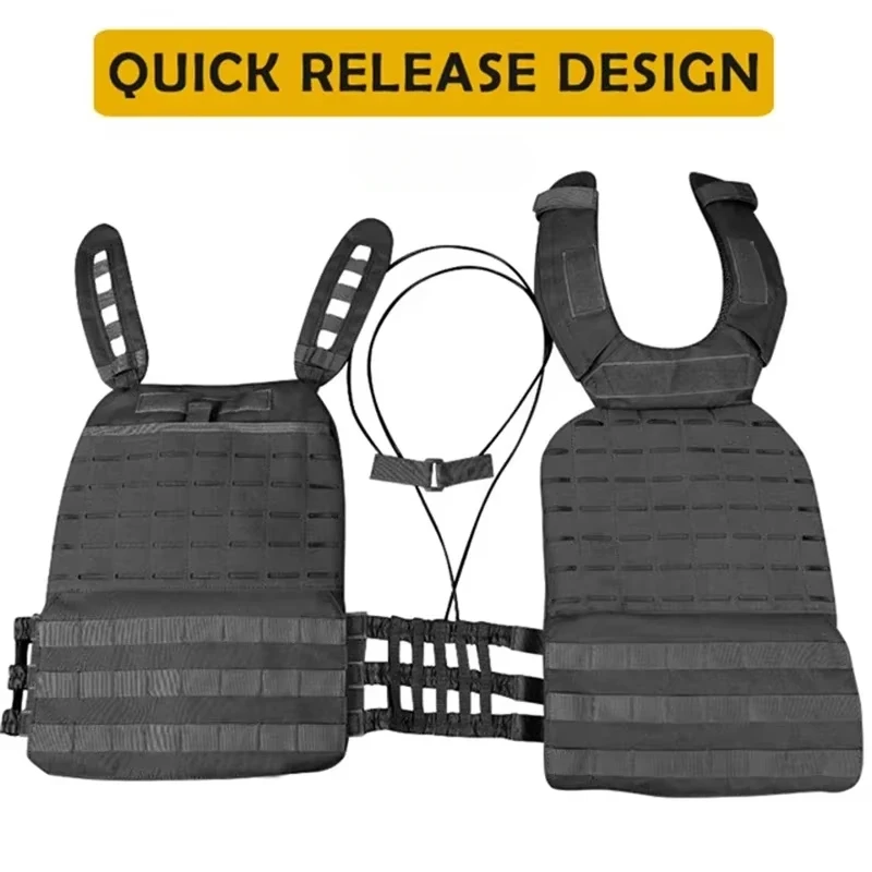 ERQYGRA-Chaleco de entrenamiento táctico con placa de caza para exteriores, CS, juego de guerra, protector, Paintball, equipo deportivo Airsoft, accesorios Molle - imagen 5