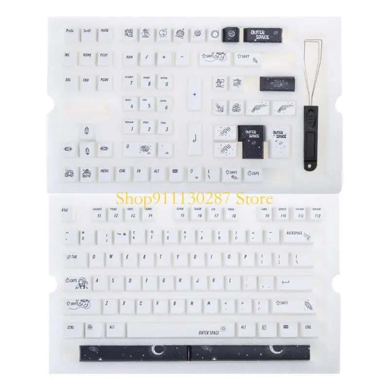 Teclas J1HC 134 teclas, teclas Retro PBT Cherry para diseño DIY 61 64 68 96 104 108 - imagen 3