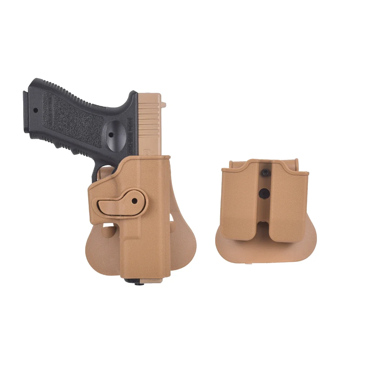 Funda táctica para pistola Colt 1911 Berett M92, funda para cinturón Airsoft con bolsa Mag para Glock 17 19, accesorios para pistola de caza - imagen 3