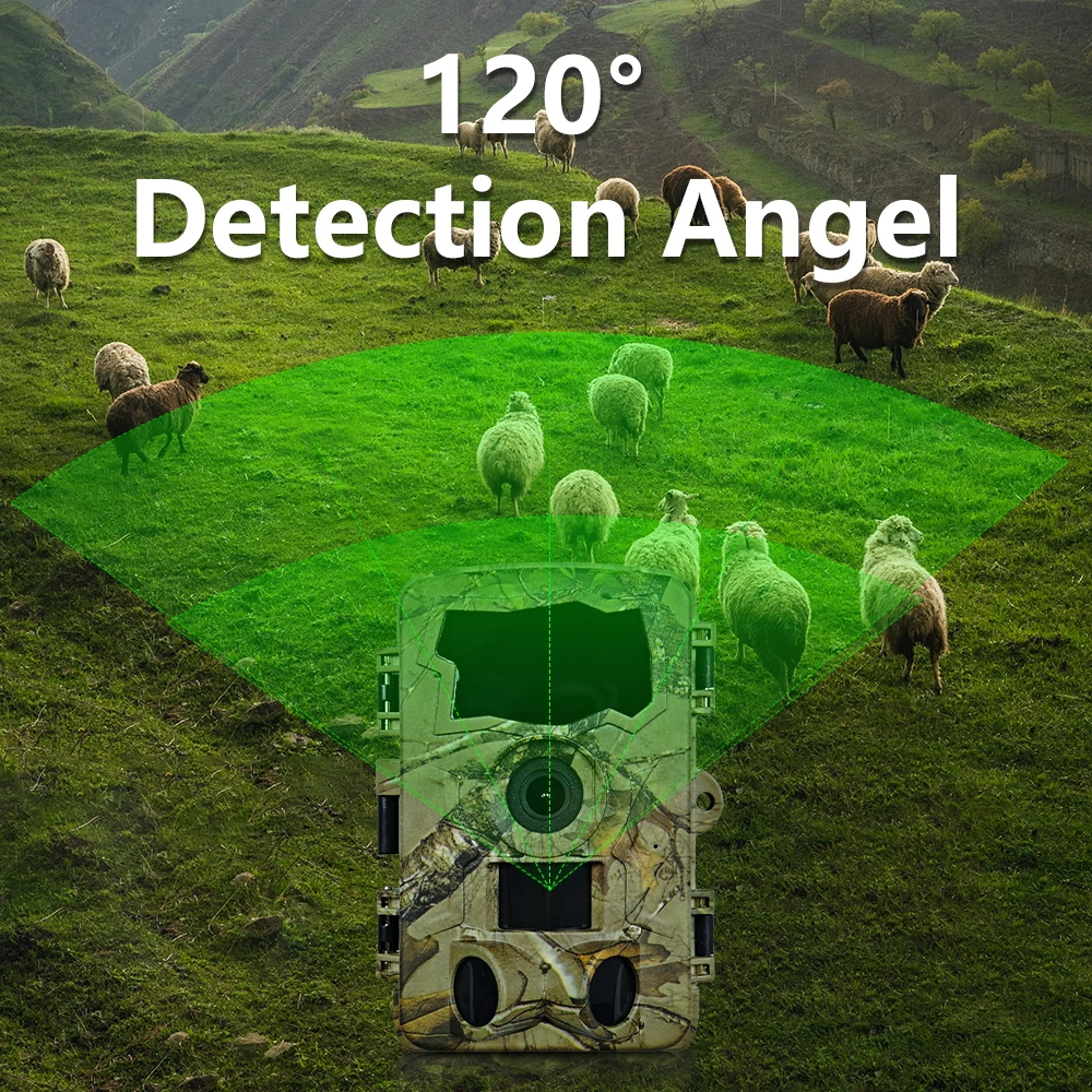 Cámara de rastreo impermeable WiFi 5K PR906W/PR908W/PR909W compatible con visualización de aplicaciones para caza de animales visión nocturna y monitoreo de granja - imagen 4