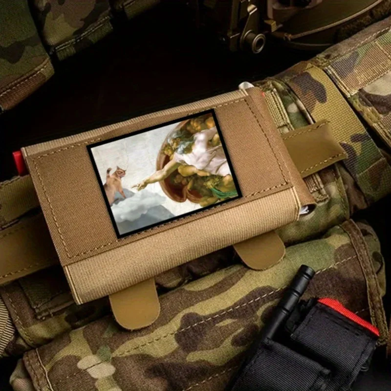 Parches tácticos de "¿Por qué no pueden los gatos ir al cielo?" pegatinas de mochila con estampado divertido, emblema de velcro, insignia de moral de gato Genesis - imagen 5