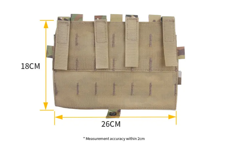 Panel MOLLE frontal desmontable en color rojo
