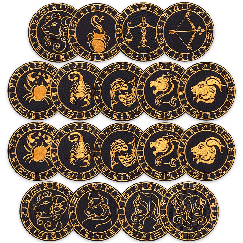 Set parches bordados zodiaco constelación – Termoadhesivos para planchar