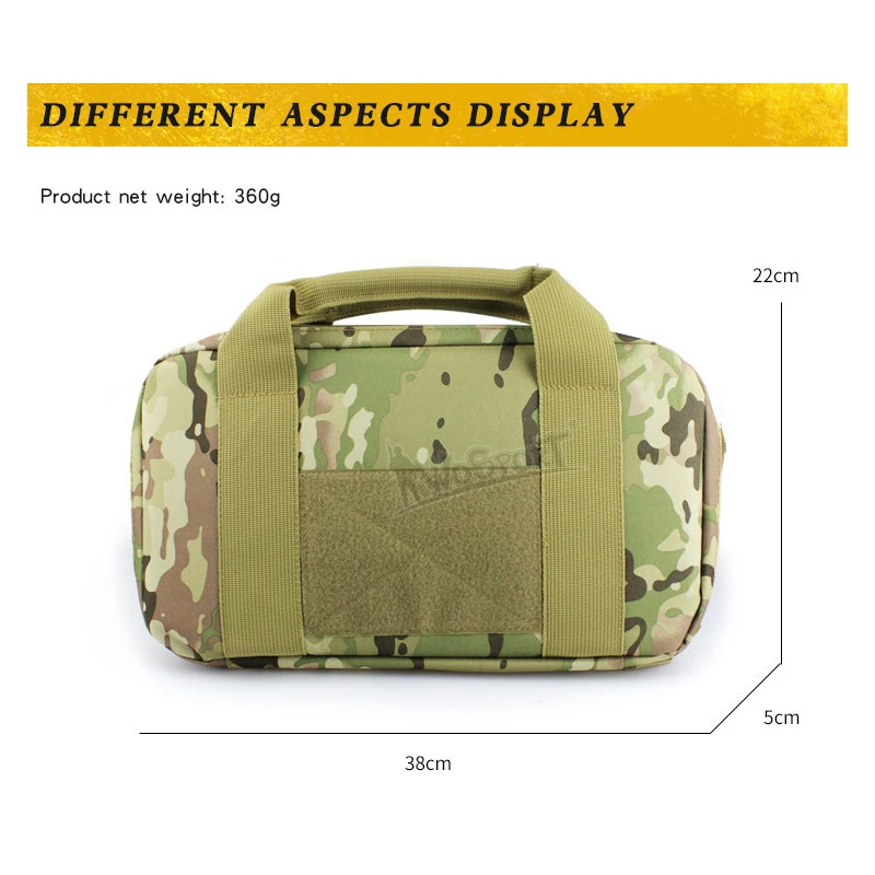Bolsa táctica para pistola de tiro al aire libre, bolsa de transporte con bolsa para revistas, equipo militar, paquete de caza, accesorios Airsoft - imagen 2
