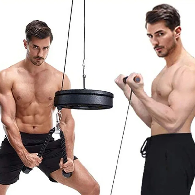 Sistema de polea de Cable de gimnasio silencioso con rotación, equipo de gimnasio en casa multifuncional de acero inoxidable DIY para entrenamiento de bíceps y tríceps - imagen 3