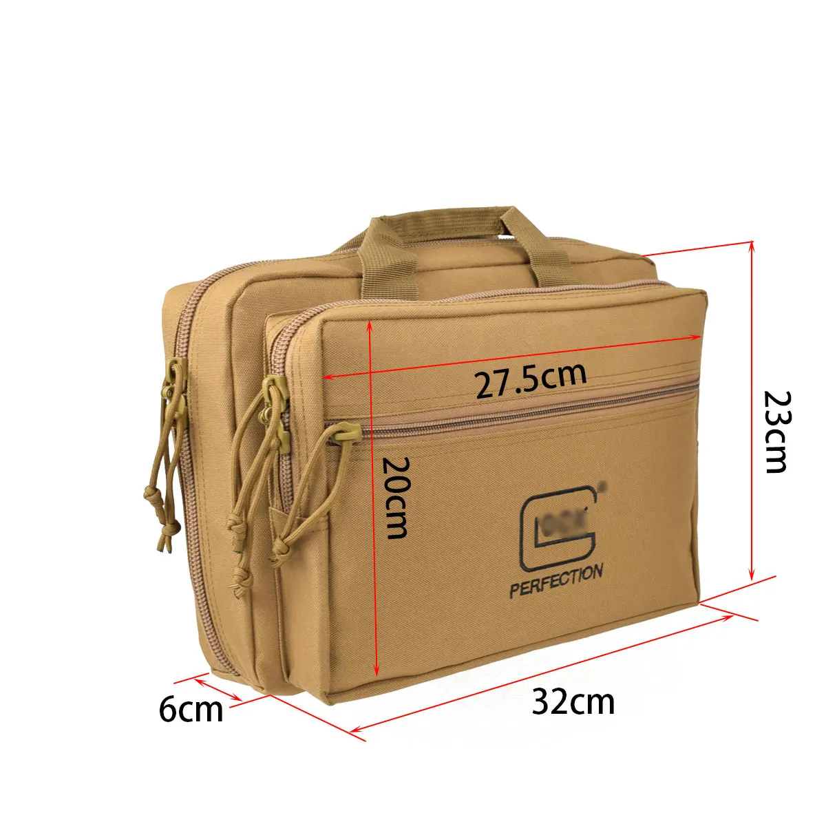 Paquete de almacenamiento táctico de pistola Dual, estuche de herramientas portátil de alta calidad, pistola de rango 22 LR, funda para Glock 1911, bolsa de caza - imagen 4