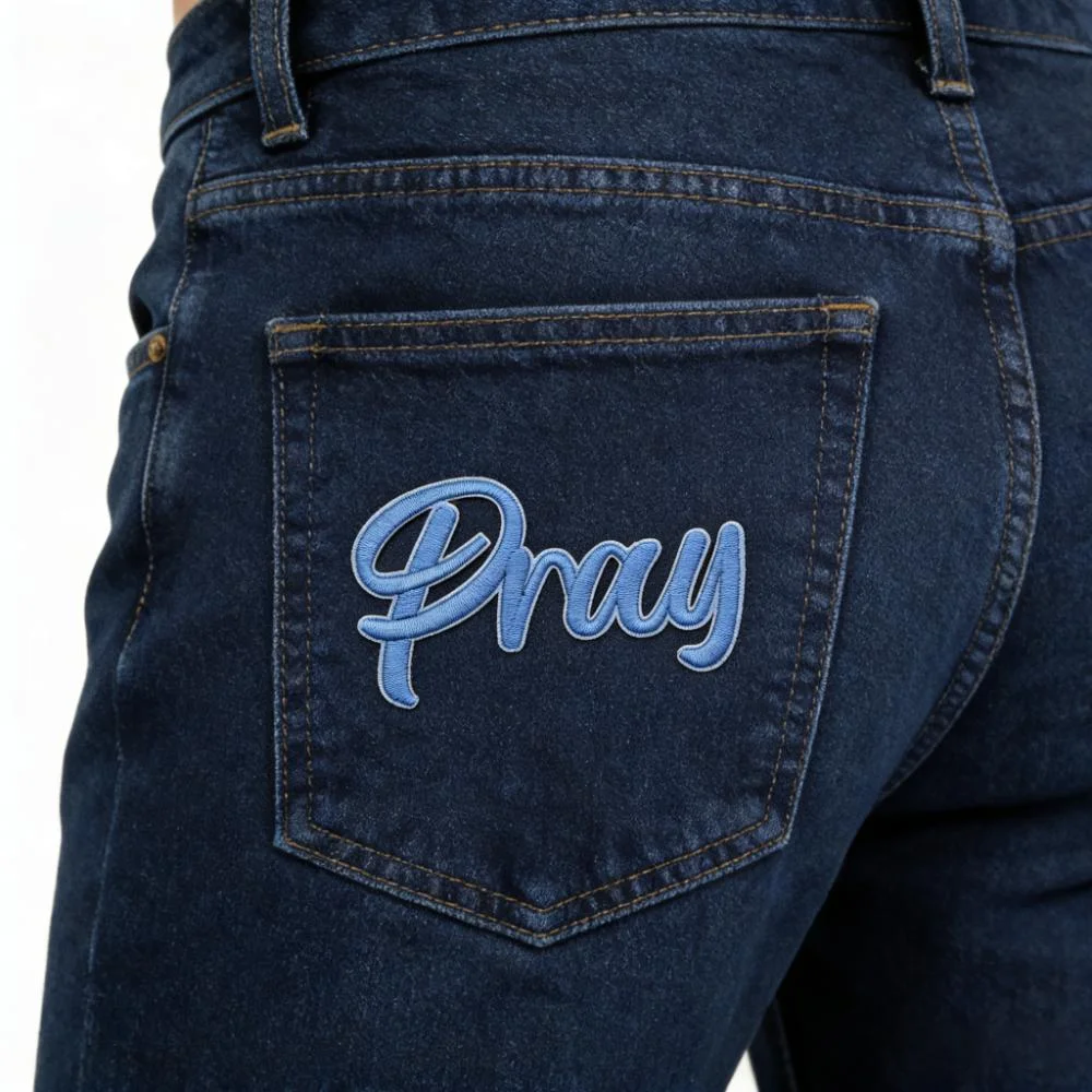 10 unids/lote cree Dios fe orar parche bordado letras parche hierro en parches para ropa DIY mochila sombreros apliques Decoración - imagen 3