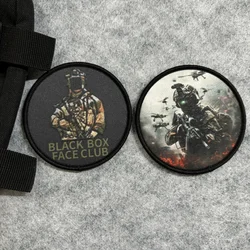 Parche táctico de calavera negra, parches de gancho y bucle impresos de fuerzas especiales para mochila, insignia de moral militar, brazalete del ejército, pegatinas para sombrero