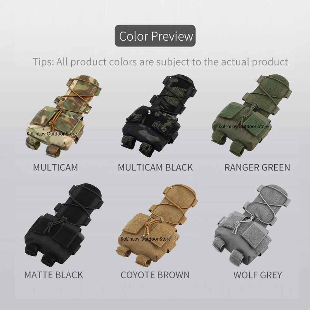 Kolinlov Bolsa Porta-batería Modular MOLLE para Casco Táctico - imagen 4