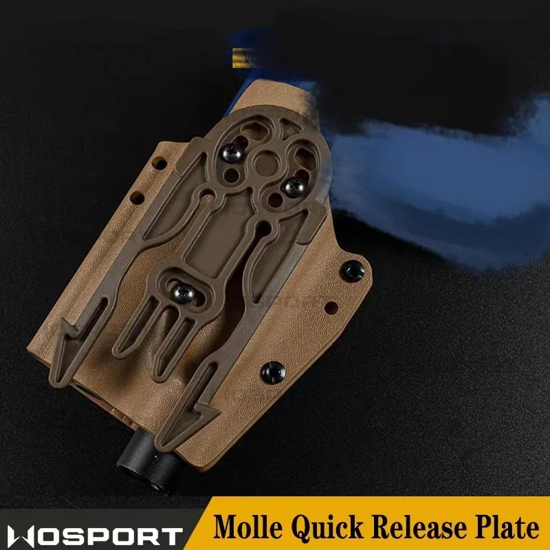 Adaptador de funda de pistola táctica, placa Molle, adaptador de funda de pistola, accesorio de chaleco Molle, placa de liberación rápida para GL 17 M9 1911 - imagen 2