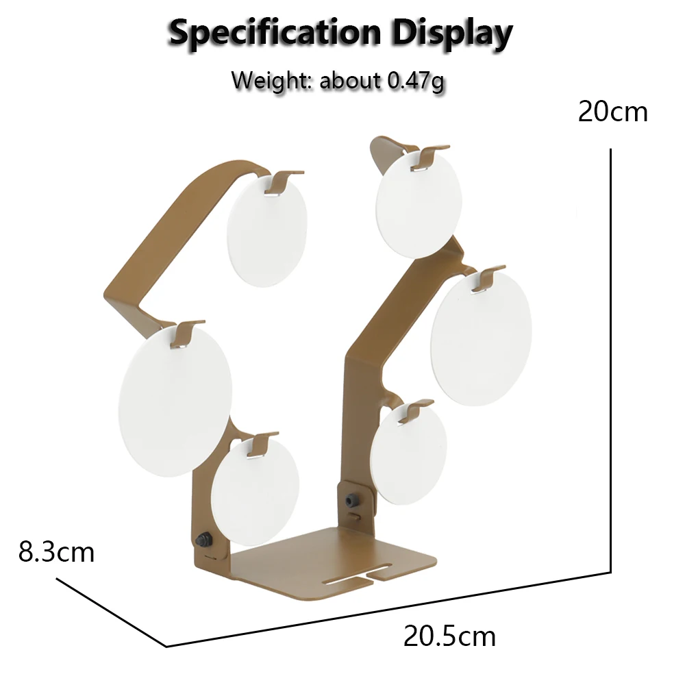 Objetivo de Metal de tiro en forma de V, objetivo geométrico de Paintball Militar CS, caza, entrenamiento de Airsoft, Bullseye colgante de 6 piezas - imagen 2