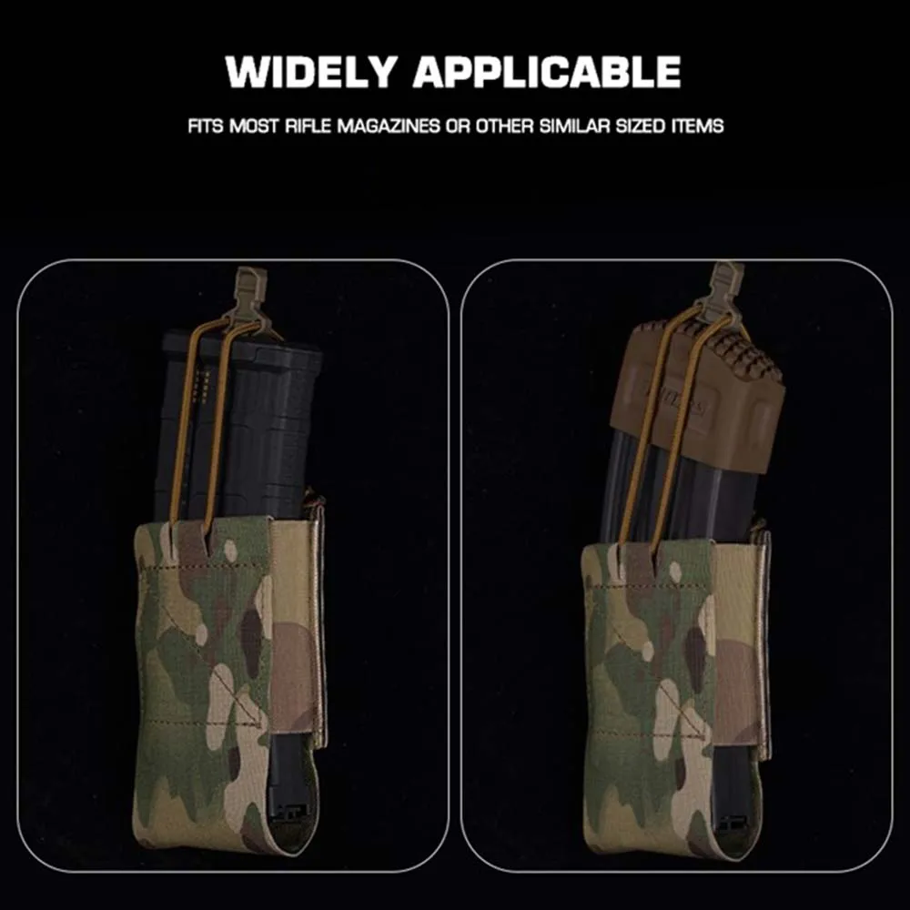 Bolsa elástica para Rifle de caza, cinturón táctico Molle, bolsa elástica para Mag, bolsa multifuncional de cintura única - imagen 5
