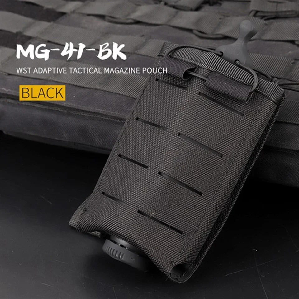 Bolsa táctica para revistas, bolsa de herramientas de cintura Molle, paquete de chaleco de adaptación, bolsa compacta con tapa abierta, soporte magnético de 5,56 y 7,62mm - imagen 4